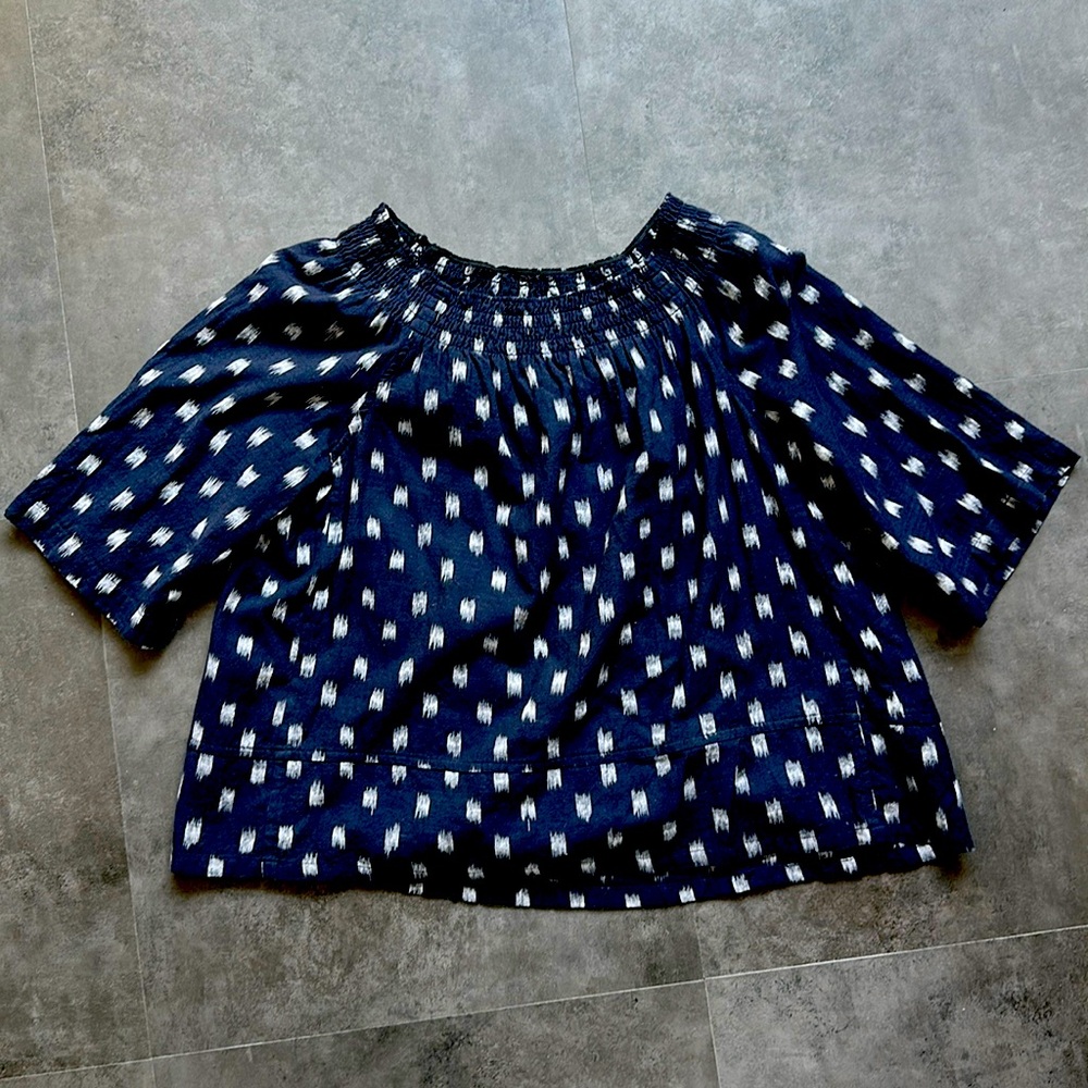 CURRENT ELLIOTT Top Womens Size 1 Small Navy Cotton Top Casual Like New